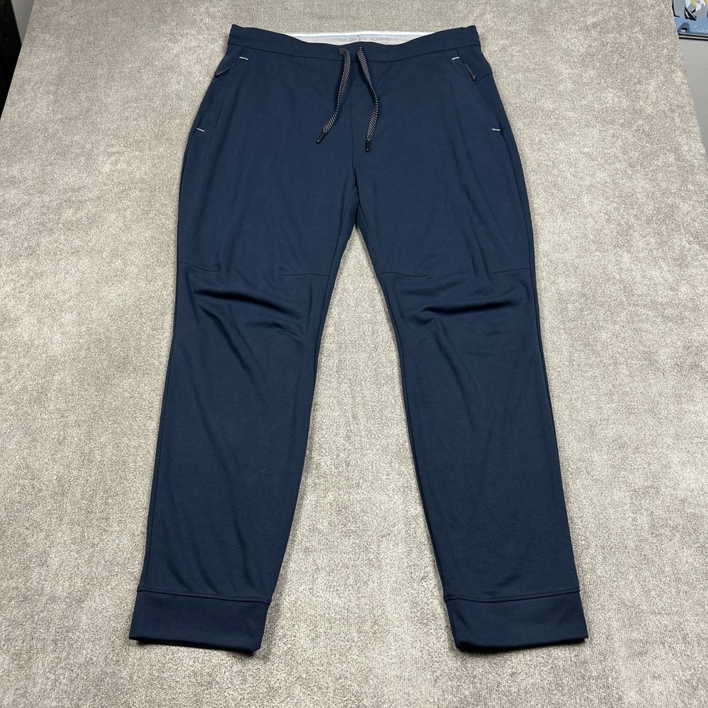 Mack Weldon Mens Jogger Sweatpants XL Navy Tapered Performance Outdoor 28"